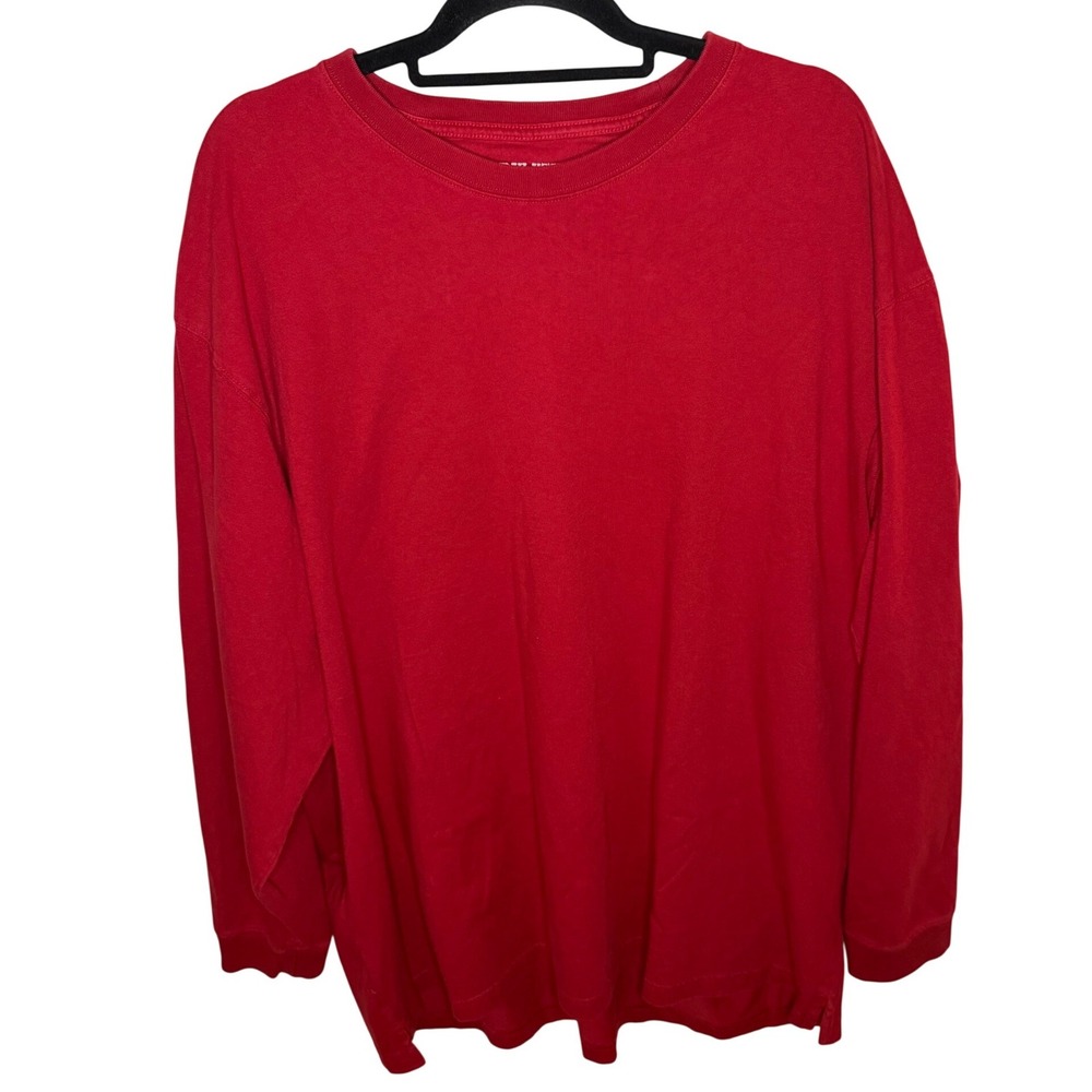 Duluth Trading Co Longtail T Long Sleeve Red Cotton T Shirt Mens‎ 2XL Fast Ship